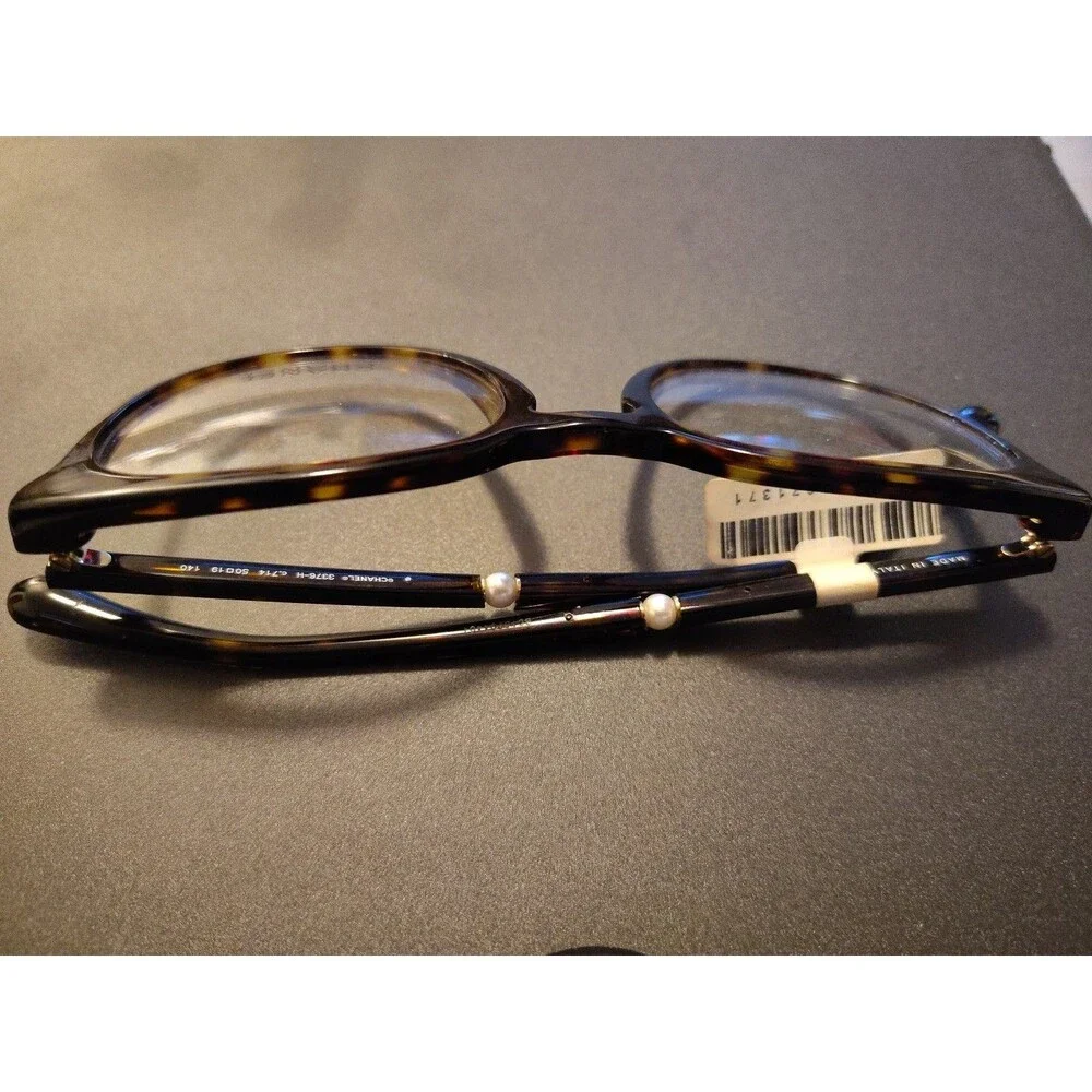 CHANEL Tortoiseshell Round Optical Glasses
